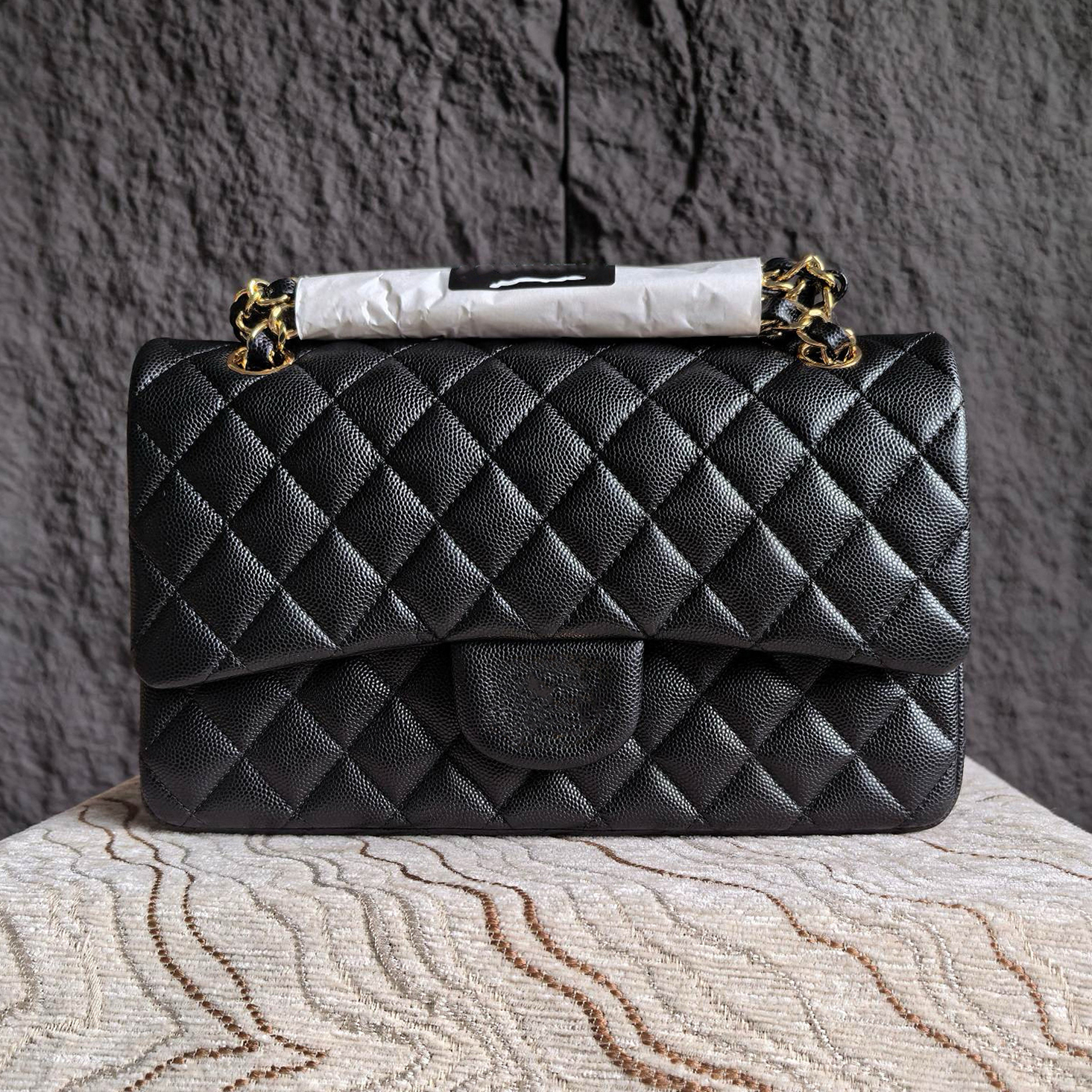 Designer Bag Double Flap Bag Shoulder Bag women luxury handbag Mirror Quality genuine leather Caviar Sheepskin crossbody bag Black Wallet Quilted purse hobo 25cm