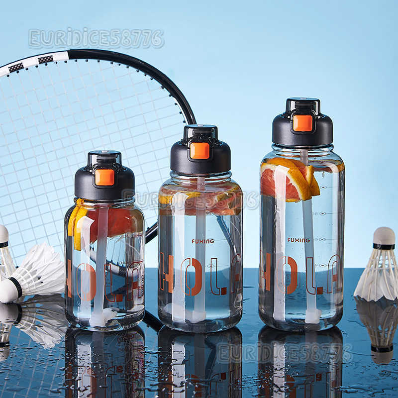 Summer Sports Water Bottle for Men and Women Outdoor Plastic Water Bottle Portable High Temperature Resistant Plastic Cup Simple and Stylish Space Cup