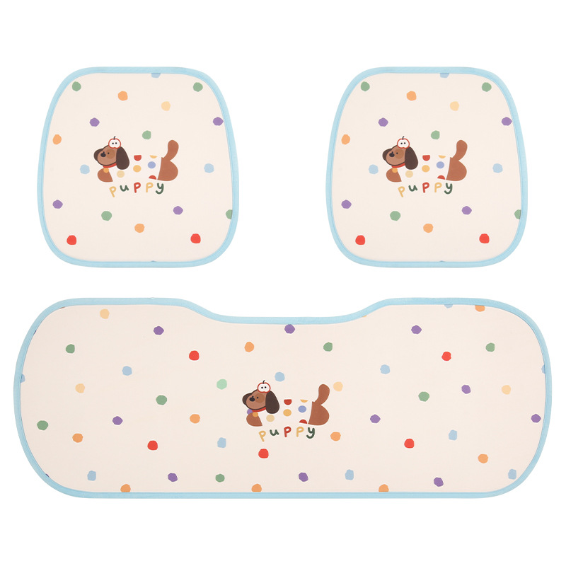 Universal Cartoon Sausage Dog Print Seat Cushion Cover Breathable Mesh Four Seasons Comfortable Soft Cushion Protector 250910