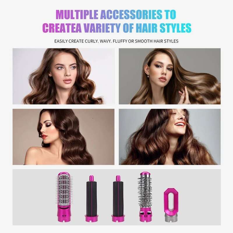 For Airwrap 5 In 1 Hot Comb Set Professional Curling Iron Straightener Styling Tool Hair Dryer Household