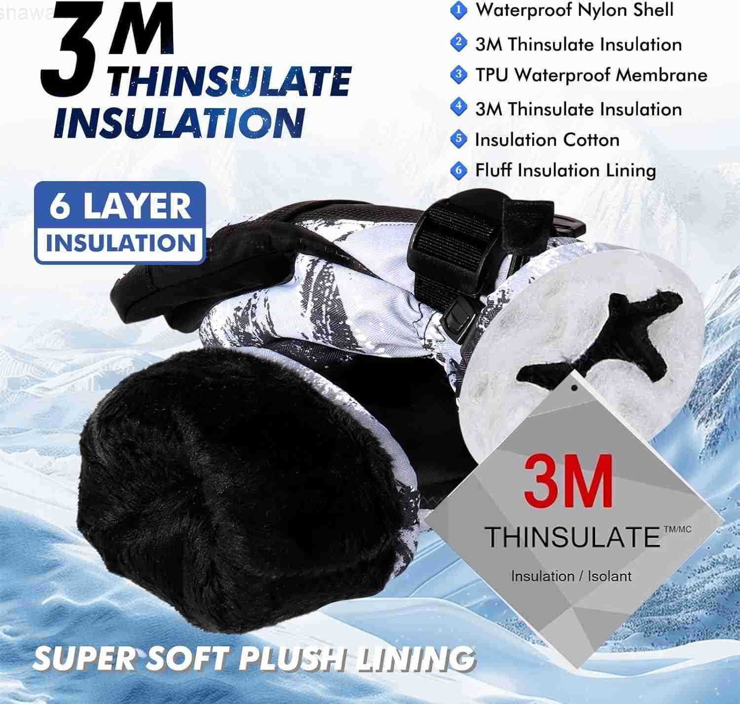Gloves Warmest Waterproof and Breathable Snow Gloves for Cold Weather Fits Both Men Womenfor Parent Child OutdoorW250911