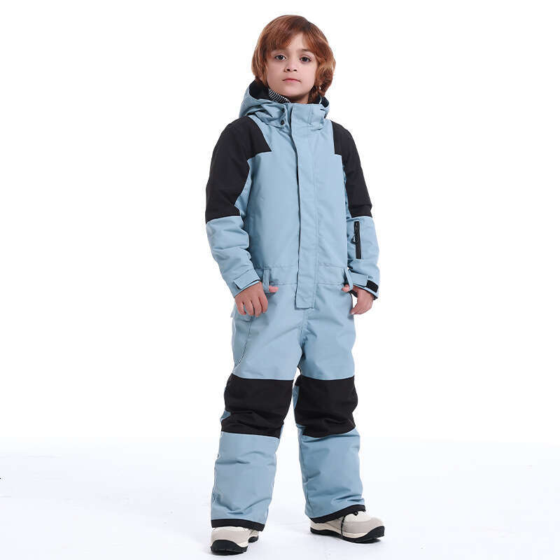 New Children's Ski One-Piece Girls' Color Waterproof Windproof Warm Single And Double Board Suit Snow Pants Boy