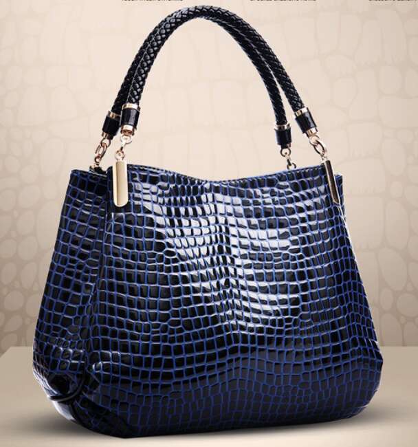 Fashion Trend Crocodile Pattern Portable Mature Temperament Handbag Women's Bag