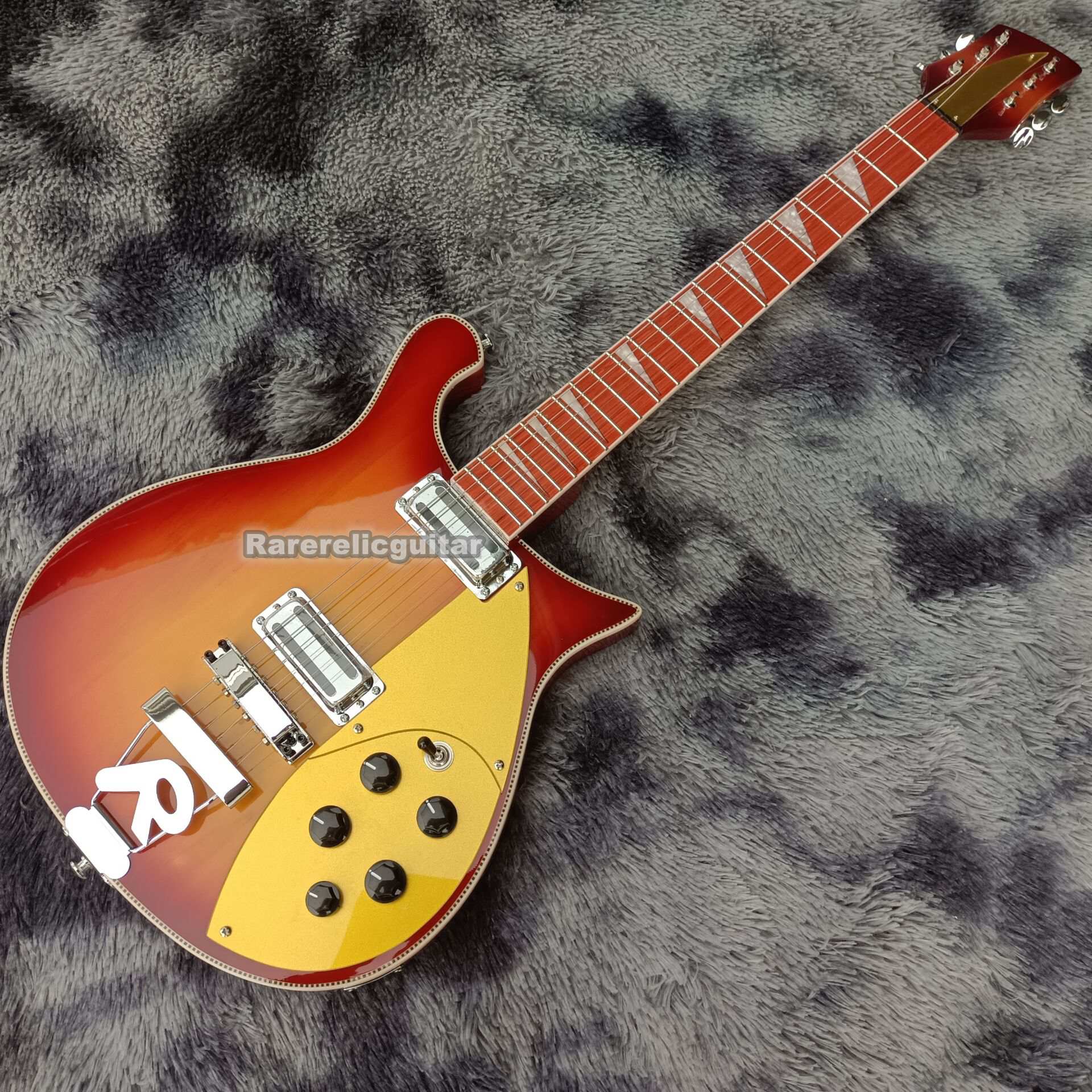 660 6-String Sunburst Electric Guitar with Silver Accessories, Poplar Body and Maple Neck