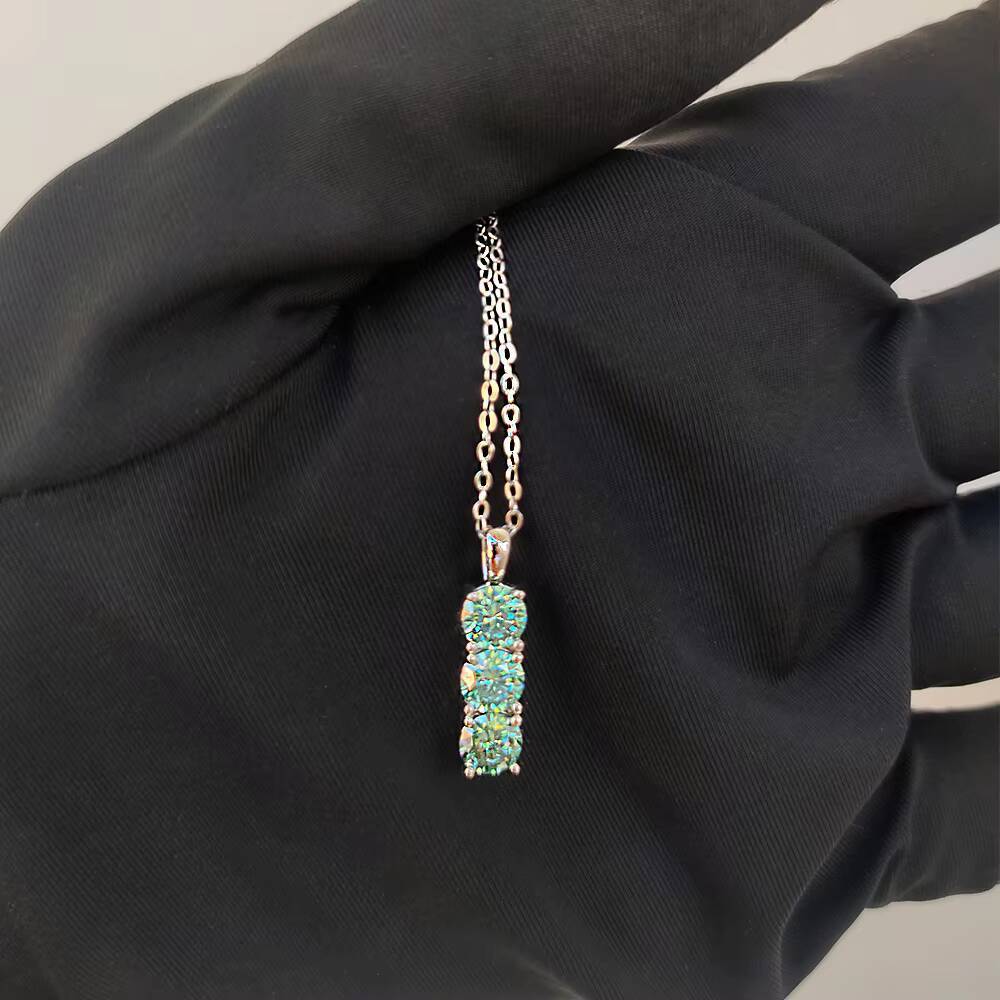 Luxury Wedding Bridal Necklace 925 Silver VVS Moissanite Bling Jewelry for Women