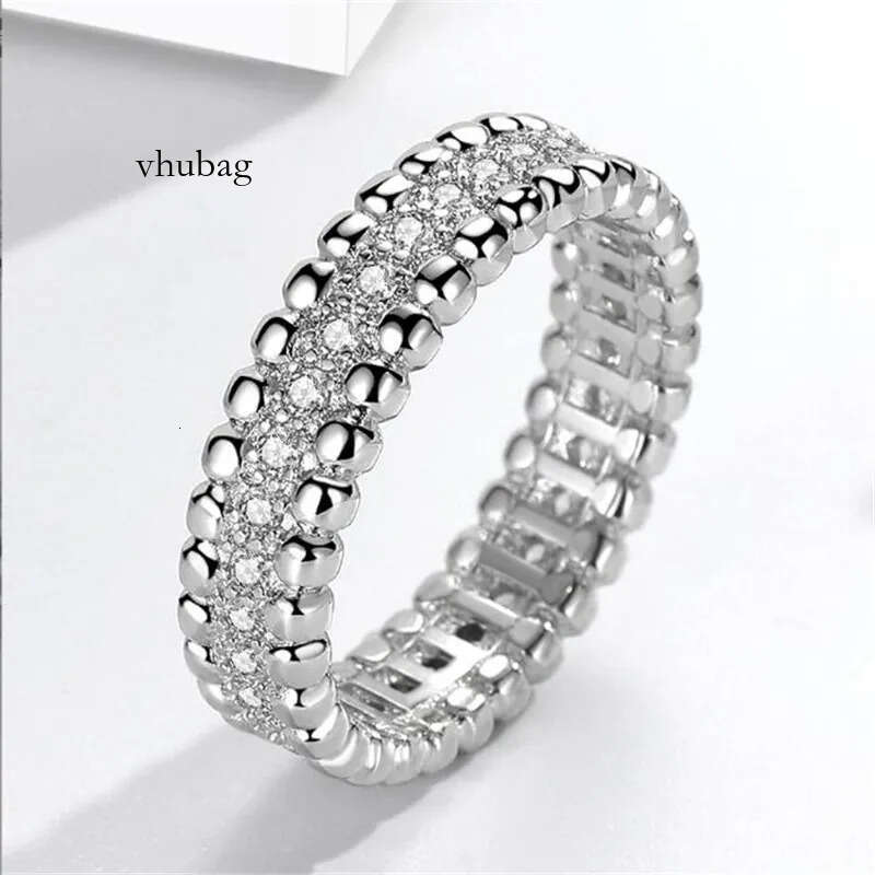 Choucong Brand New Wedding Rings Fashion Jewelry Real Sterling Sier Pave White Topaz Party Gemstones Moissanite Women Engagement Band Ring Gift