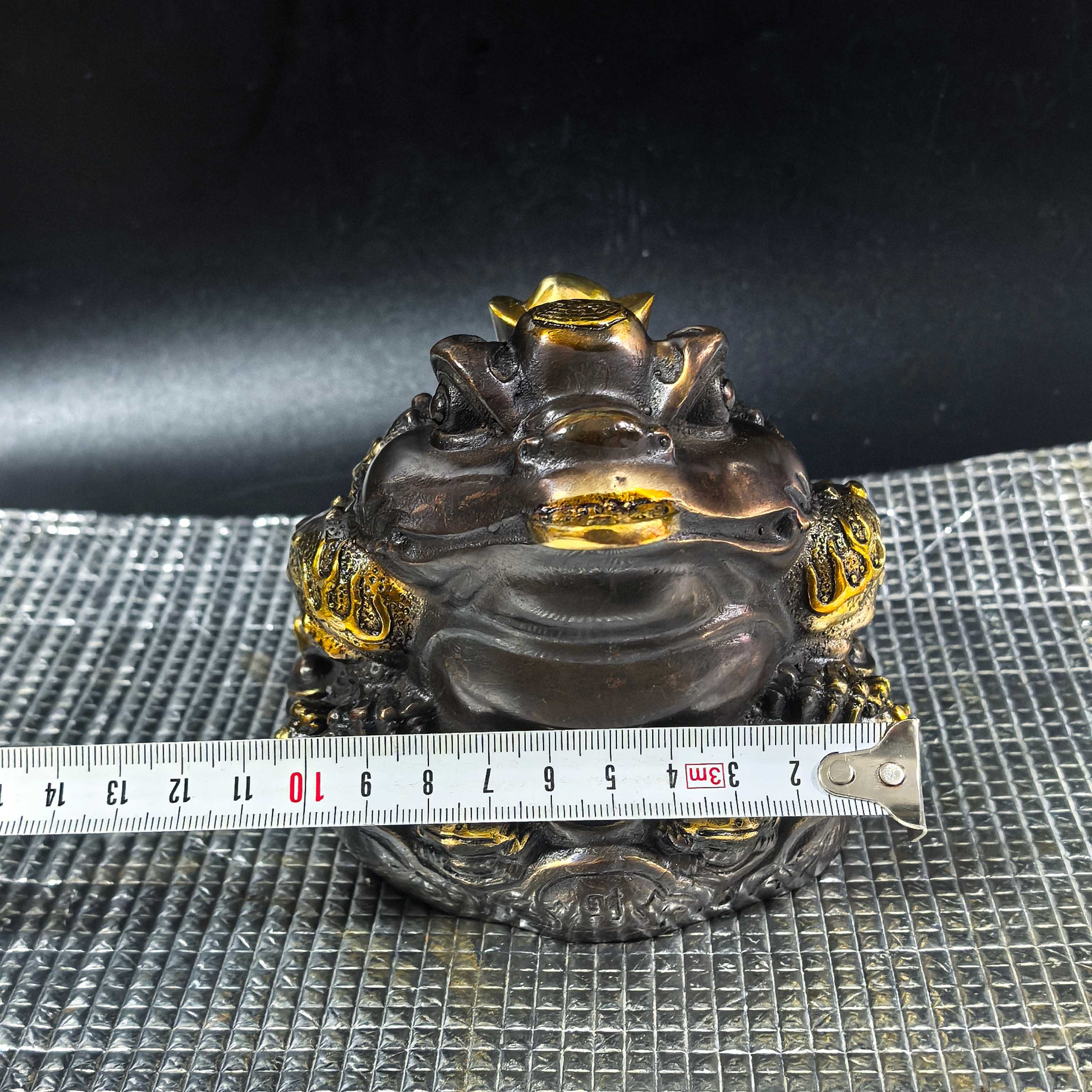 Antique Lucky Bronze Collection Ingot Ornaments Golden Toad Gift Cashier Shop Opening Living Room Three-legged Toad