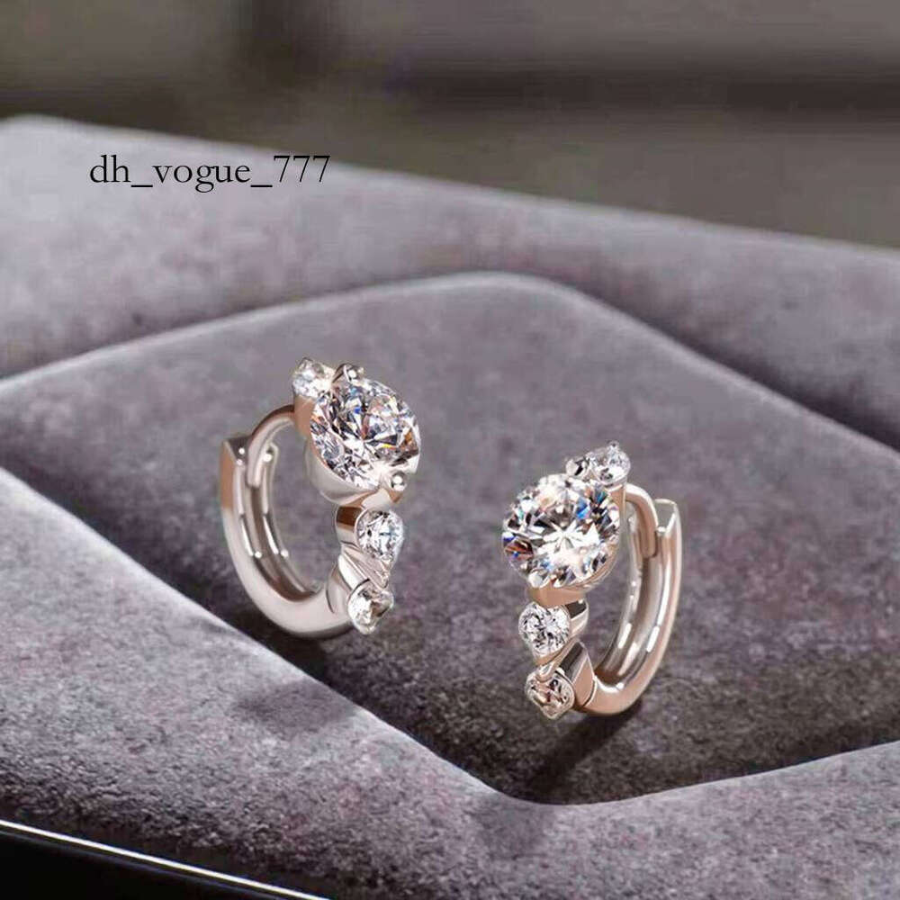 High-End S Sterling Sier Moissanite Stud Earrings Elegant Wedding Engagement Anniversary Jewelry Gift for Women