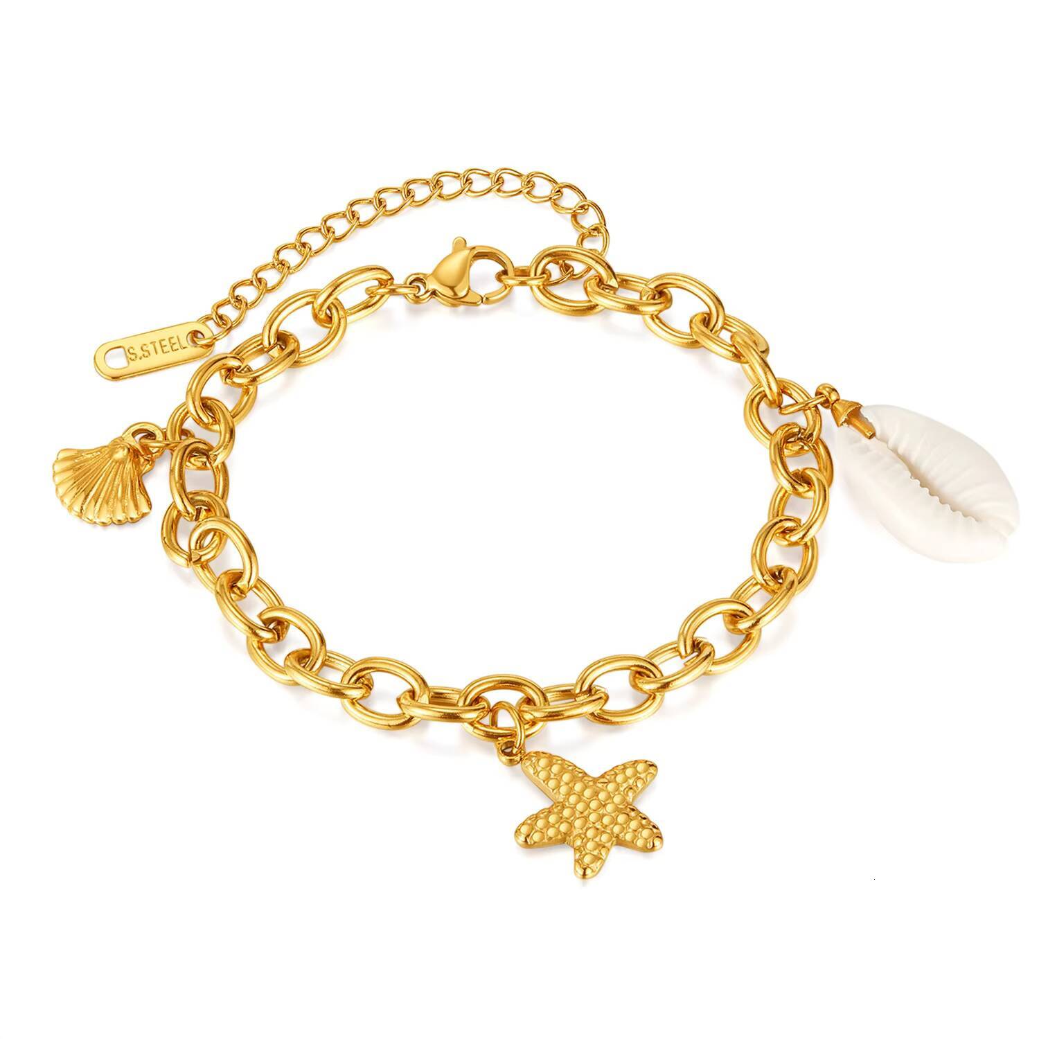 Ocean Wind Starfish Shell Light Luxury Personality Highend Bracelet