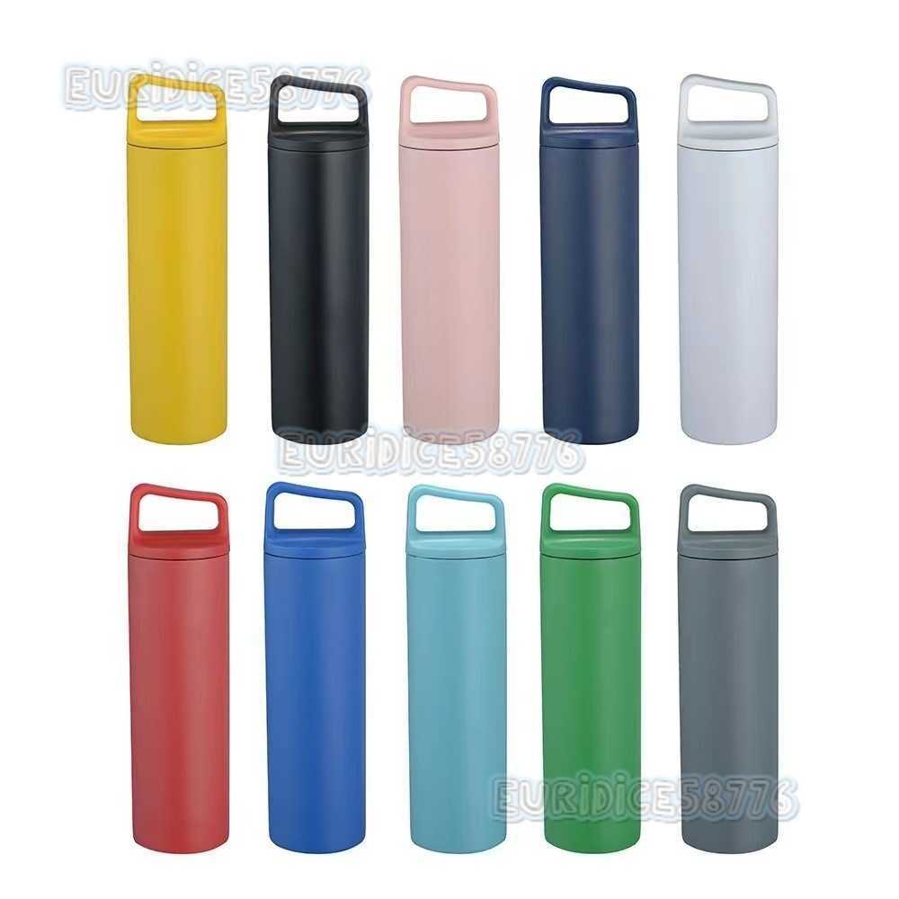 304 Stainless Steel Handle Insulated Outdoor Portable Straight Cup American Wide Mouth Sports Water Bottle H250911