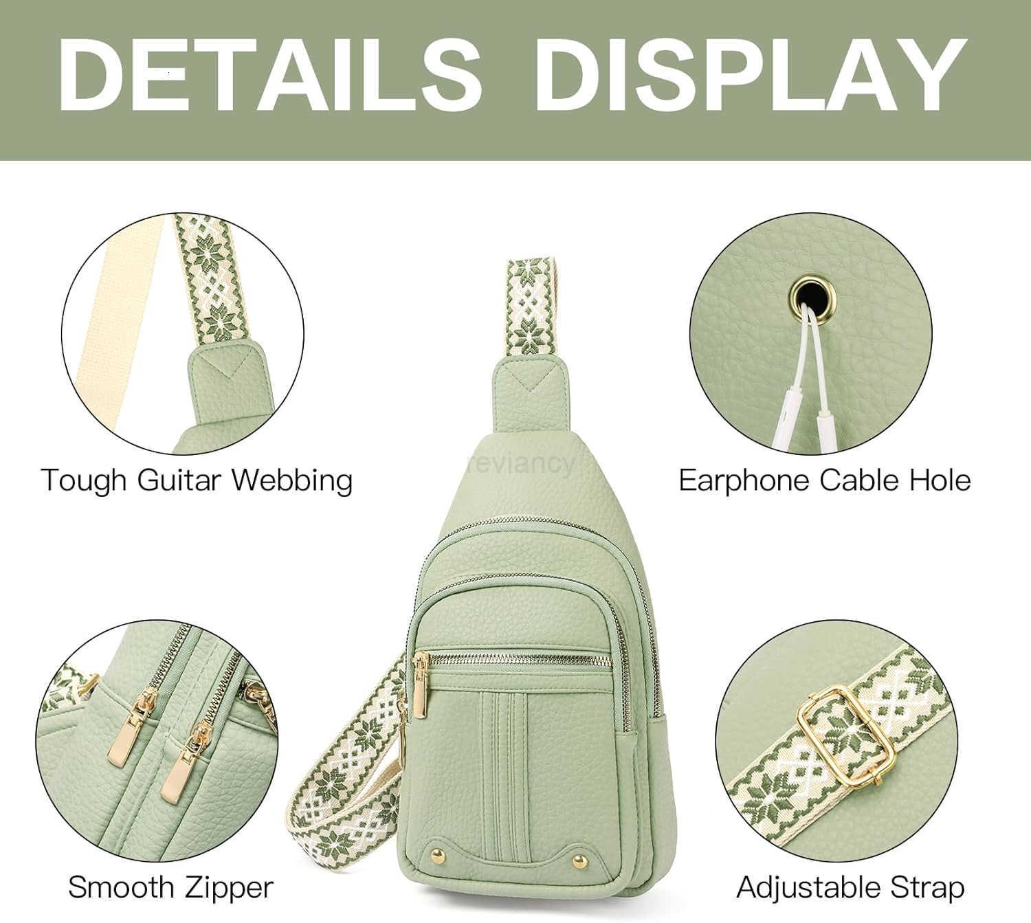 Sling Bag for Women Crossbody Bags Fanny Pack Vegan Leather Chest Bag Travel Shoulder Belt Purse Backpack GiftsW250911