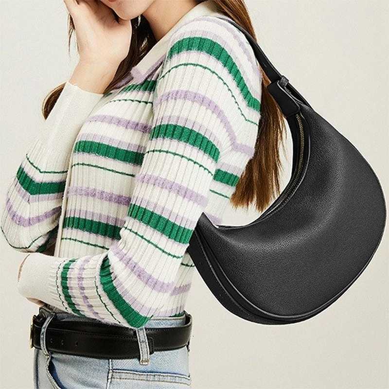 Adjustable Shoulder Strap Half Moon Bag Trendy Crescent Dumpling Bun Crossbody Single Shoulder Handheld Bag Z250911