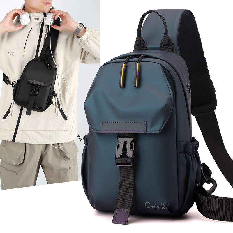 New Trendy Chest Free Shipping Bag Designer Bag Water Resistant Leather Film Outdoor Casual Crossbody Luxury Bag Bag Men S Commuting Versatile Shoulde
