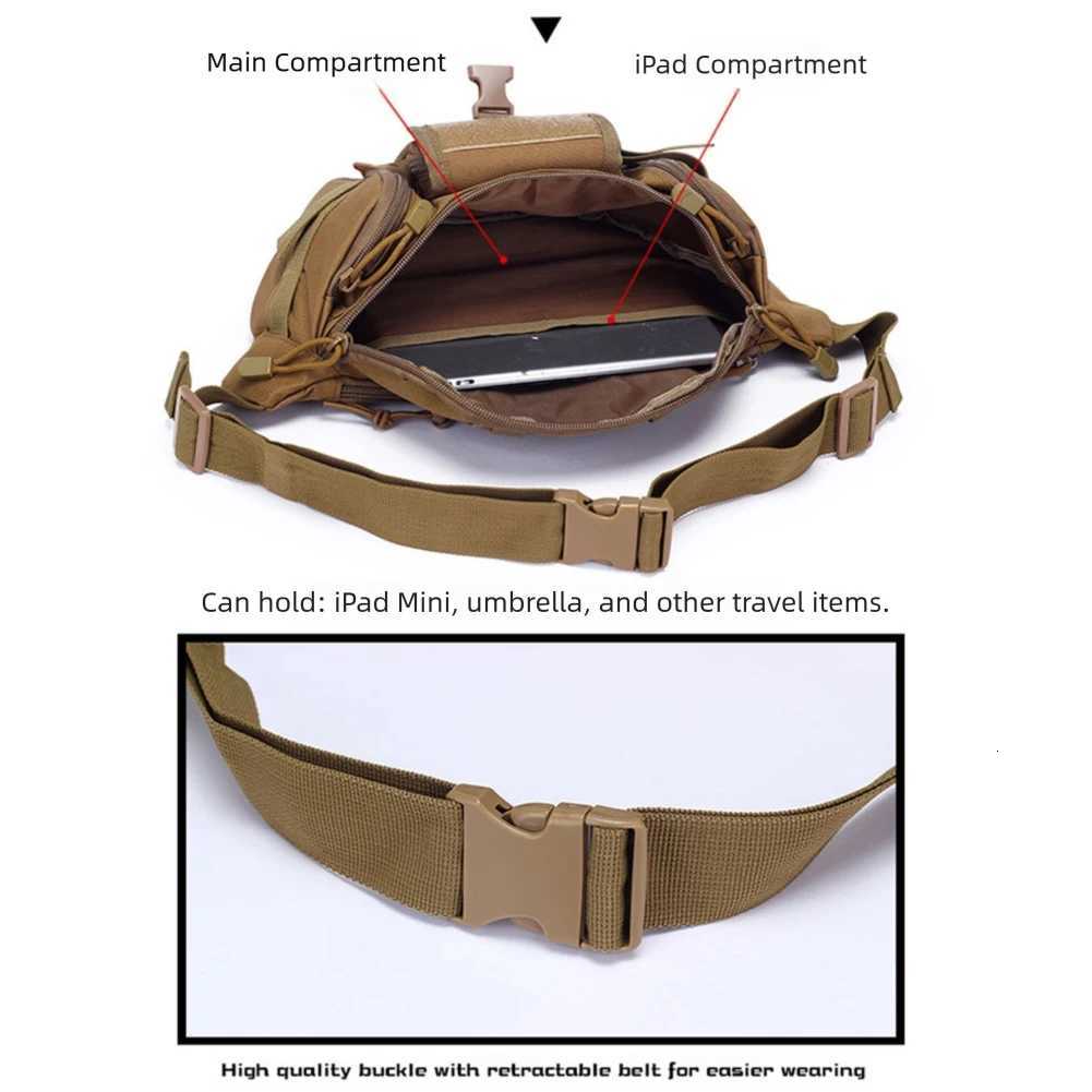 Outdoor Sports Waterproof Waist Bag Multifunctional Chest Sling Pack Unisex MultiPurpose Storage Bag For Travel Daily Commute Z250911