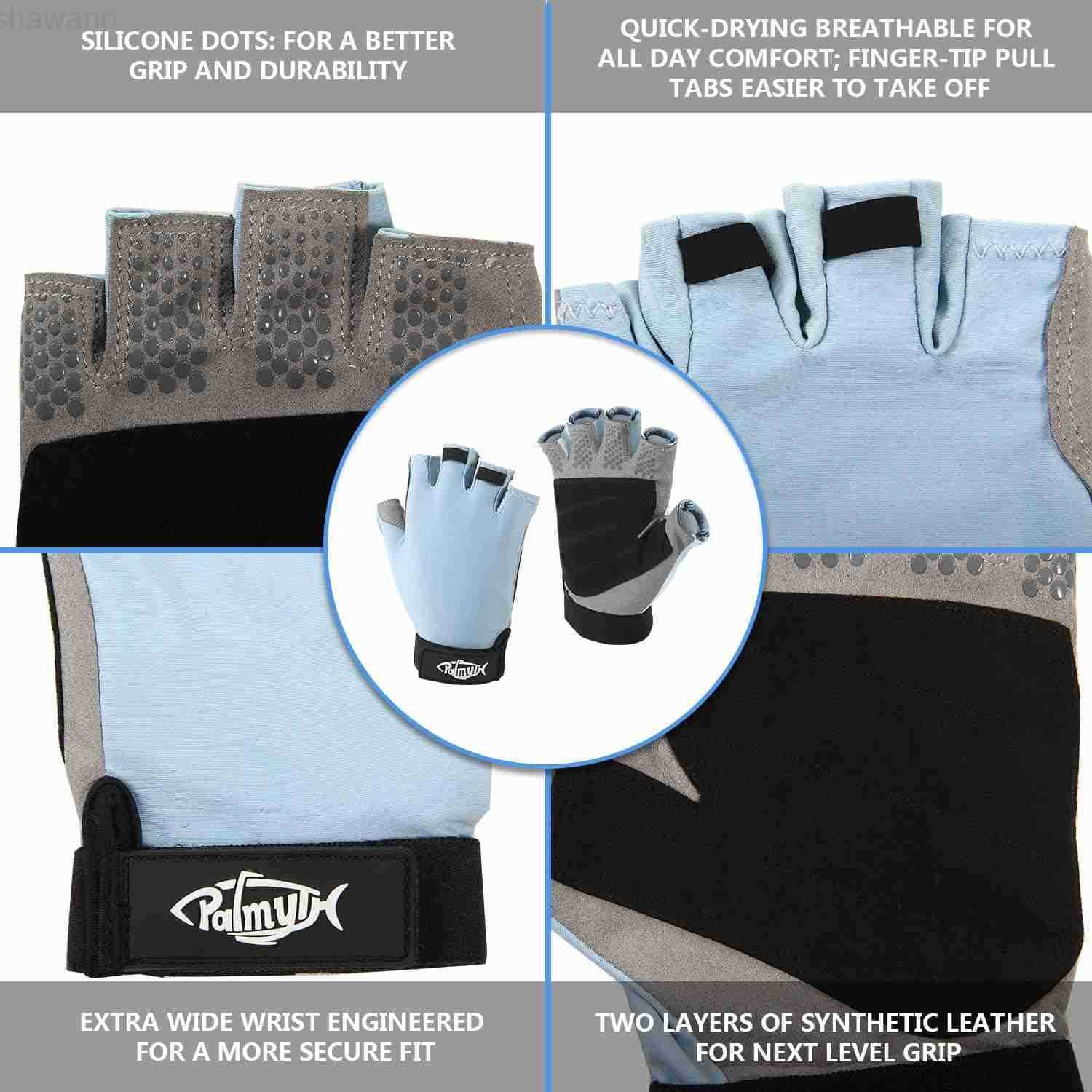 Fishing Gloves Sun Protection Fingerless Kayaking Glove Men Women UPF 50 SPF for Sailing Hiking Paddling Canoeing Rowing DrivingW250911
