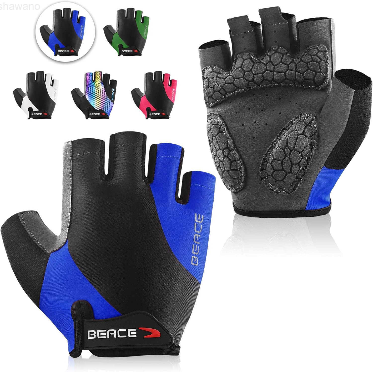 Gloves for Cycling Bike Biking Half Finger Road Bicycle for Men and Women5MM Breathable AntiSlip ShockAbsorbing Pad Gym Motorcycle Light Weight Mounta
