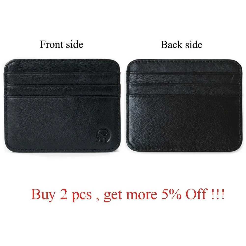Retro First Layer Cowhide Leather Card Bag with 7 Card Slot Super Thin 100 Real Leather Bank Card Holder Coin Purse Sort Wallet W250911