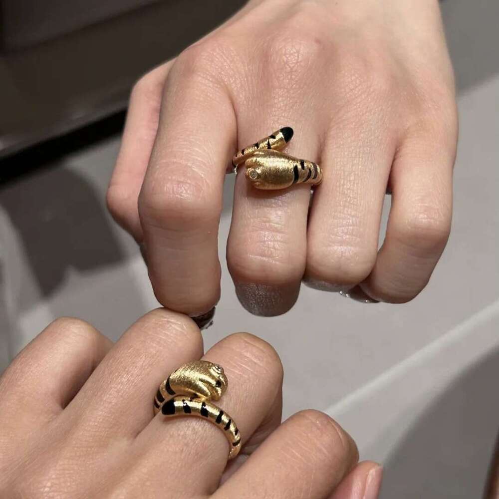Vintage Style Brushed Python Irregular Niche Design Simple Versatile Personality High-end Index Finger Ring