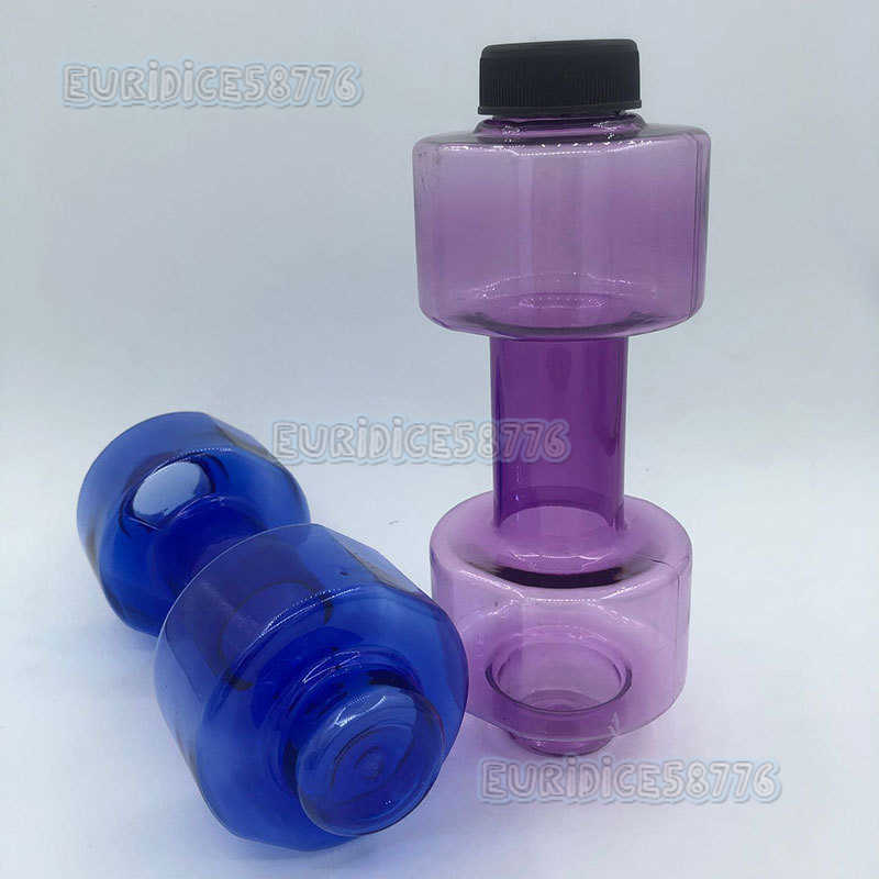 New Dumbbell Cup Creative Fitness Water Cup Sealed Leakproof Fashionable Plastic Sports Water Bottle H250911