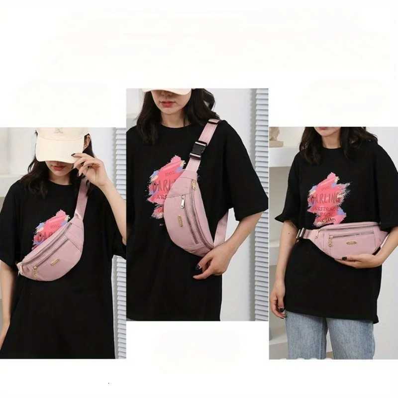 Women Sports Waist Bag Adjustable Shoulder Straps MultiLayer Fanny Pack Outdoor Activities Crossbody Purse Sports Chest Bag Z250911