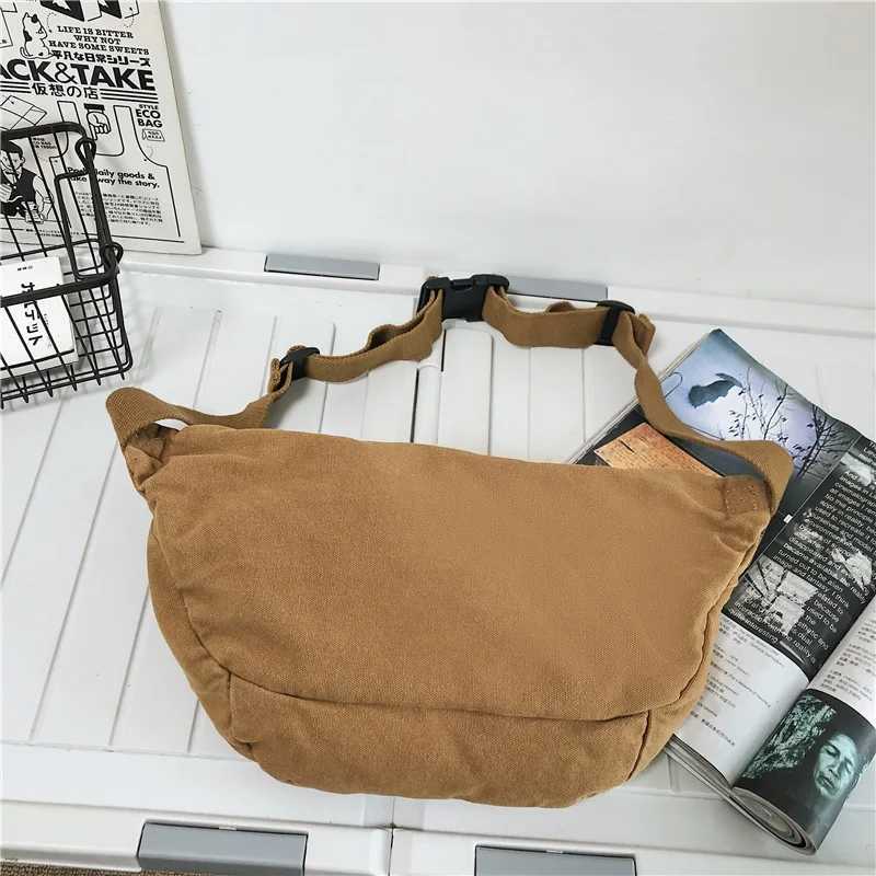 Fashion Trend Waist Bags Unisex Canvas Chest packs Phone Pack Street Hip hop Belt Bags Large capacity Ladies Crossbody Chest Bag Z250911