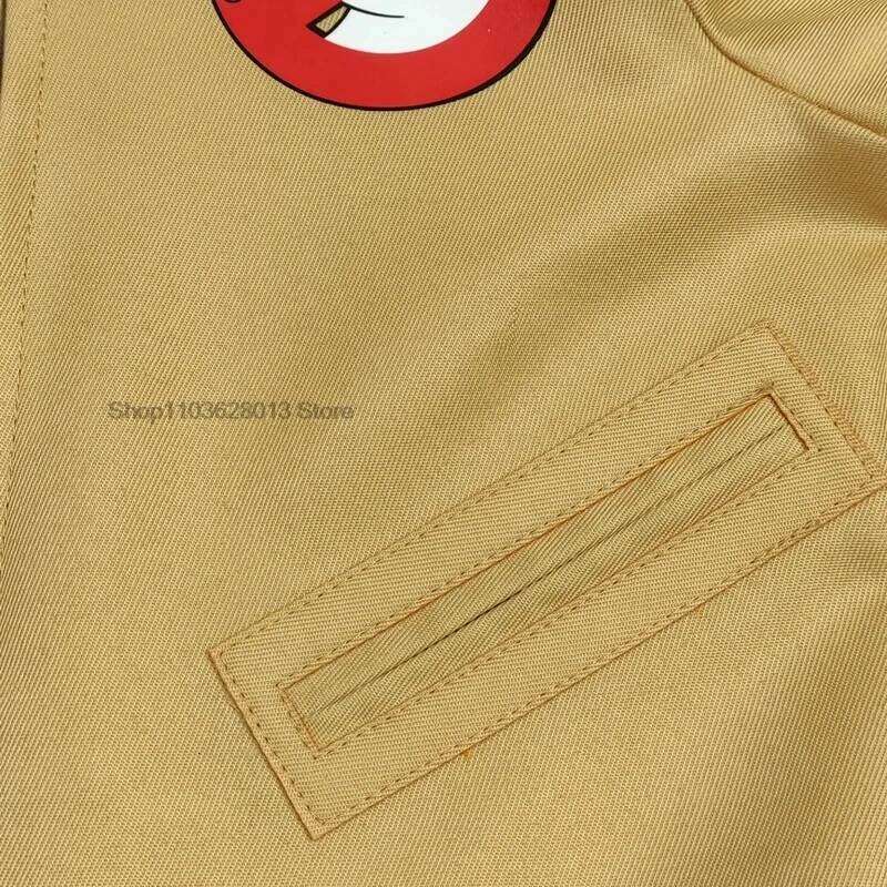 Kid Halloween Costum es Movie Theme Ghostbusters uniform Cosplay Clothing Jumpsuit Ba g Suitable Adult And 3-15 Years Children
