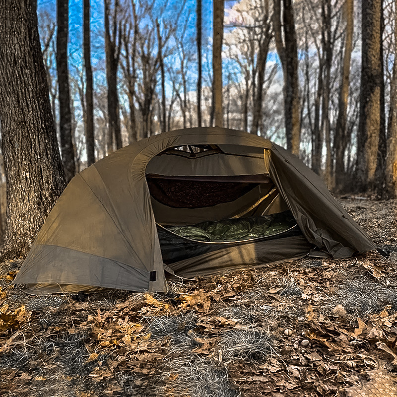 Outdoor Single-Person Lightweight Tent Nylon Tactical Shelter Marching Bed Mosquito Net Anti-Mosquito Waterproof Field