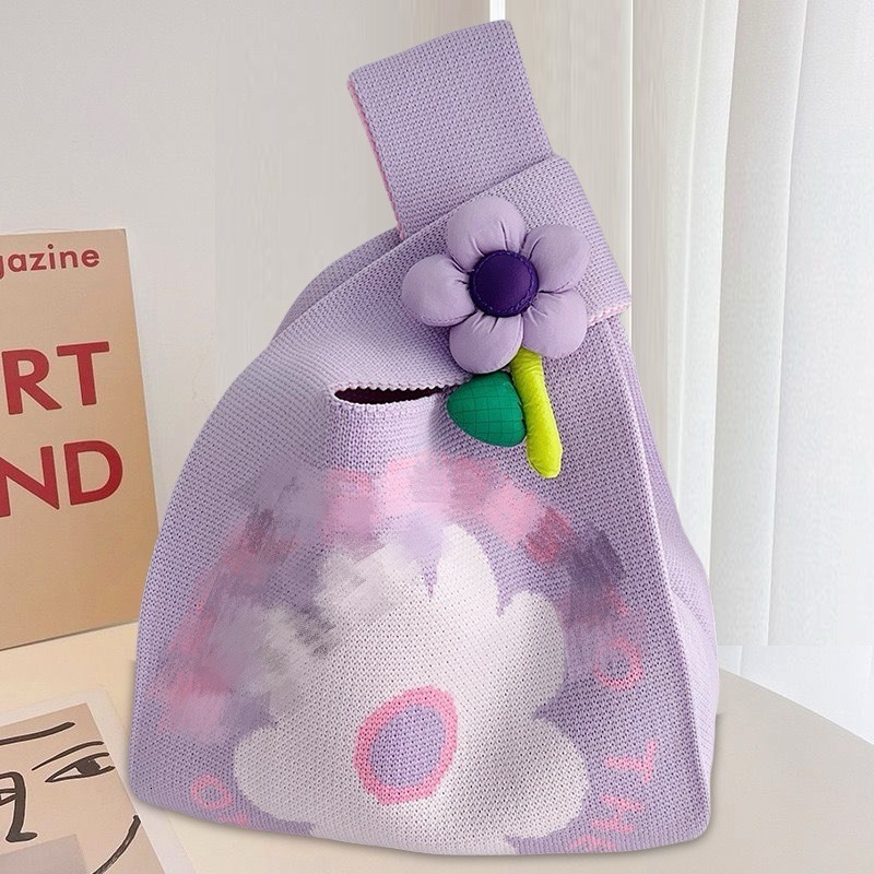 2025 autumn new niche design casual cute style trendy knitted bag fashion simple versatile style women's handbag designer bag