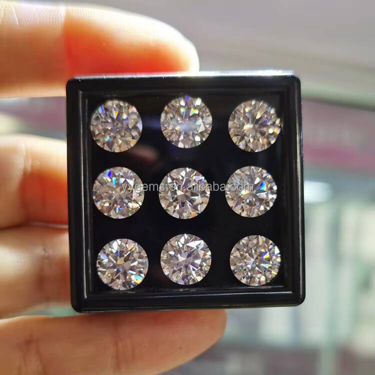 Top Quality White Color VVS Clarity Round Cut Moissanite Diamond Shine Moissanite With GRA Certificate