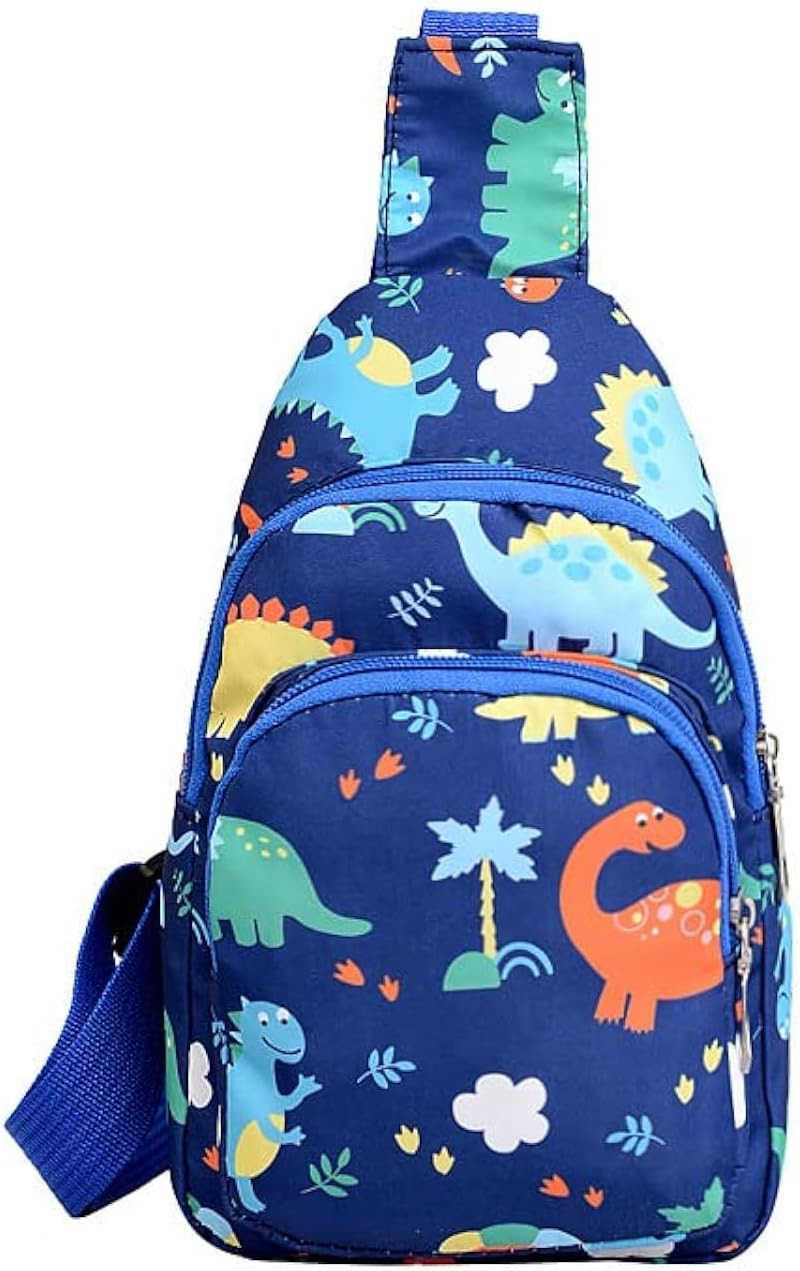 Crossbody Sling Bag Small Nylon Travel Cartoon Bag BlueW250911