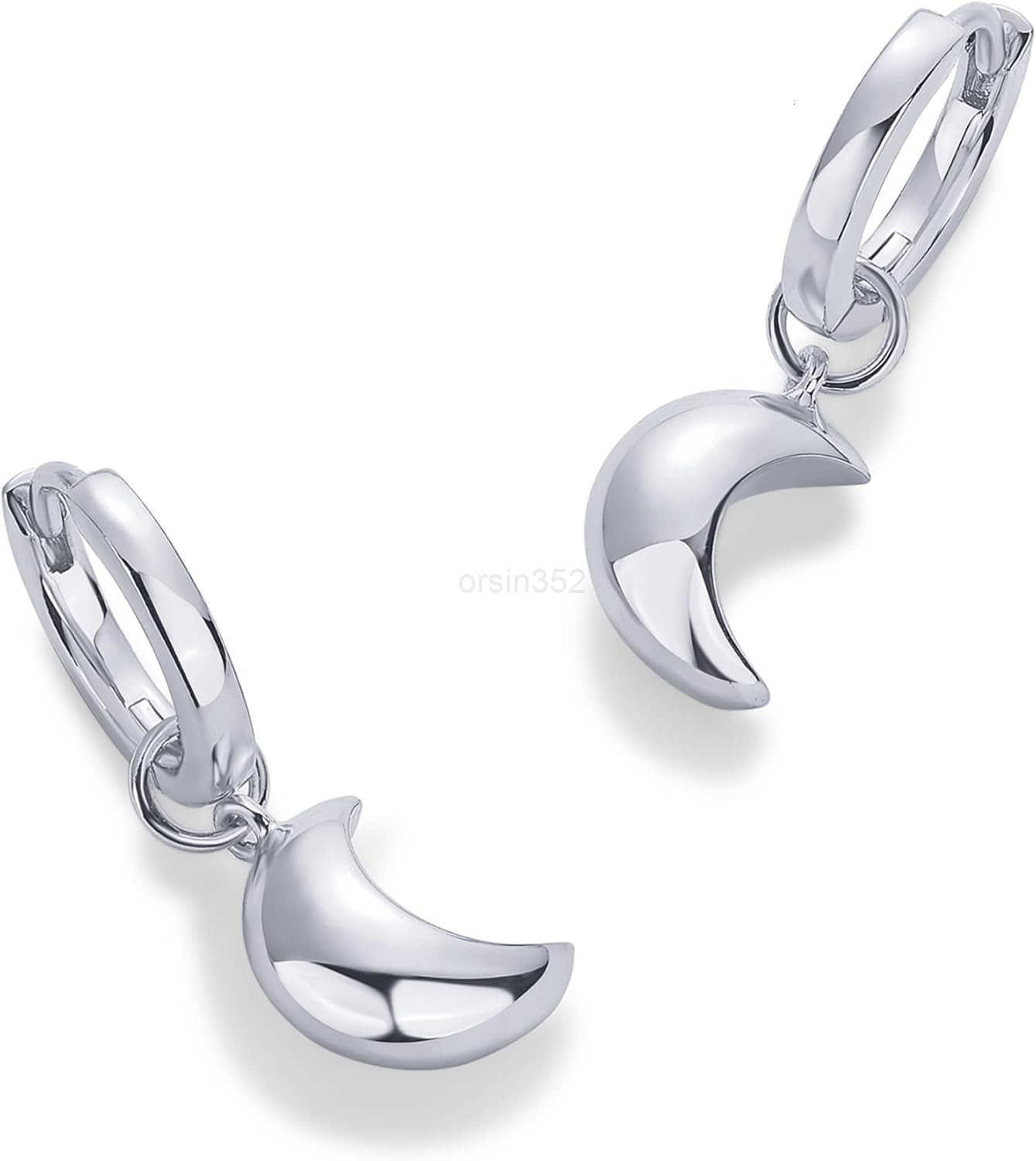 14K Gold Plated Sterling Silver Posts Charm Huggie Earrings for Women Lightweight Heart Moon Flower Star Drop Dangle Huggie Charm EarringW250911