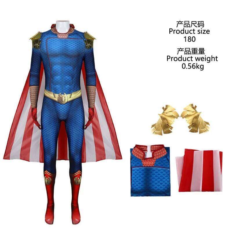Halloween adult Homelander cosplay ju mpsuit costume costume adult male cosplay cosplay costume fancy dress u p party jumpsuit