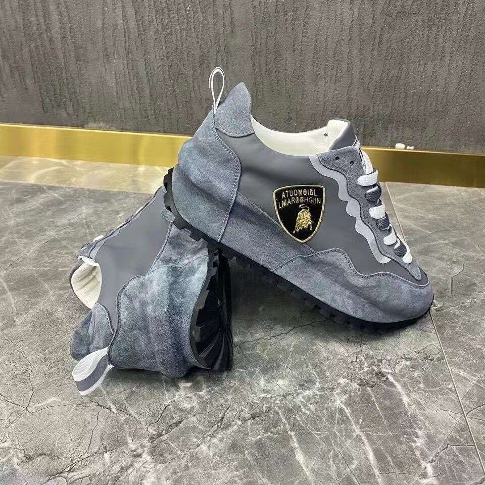 Four Seasons Soft Leather Thick Sole Height Increasing Dad Men's Casual Versatile Agan Sports Running Shoes Men
