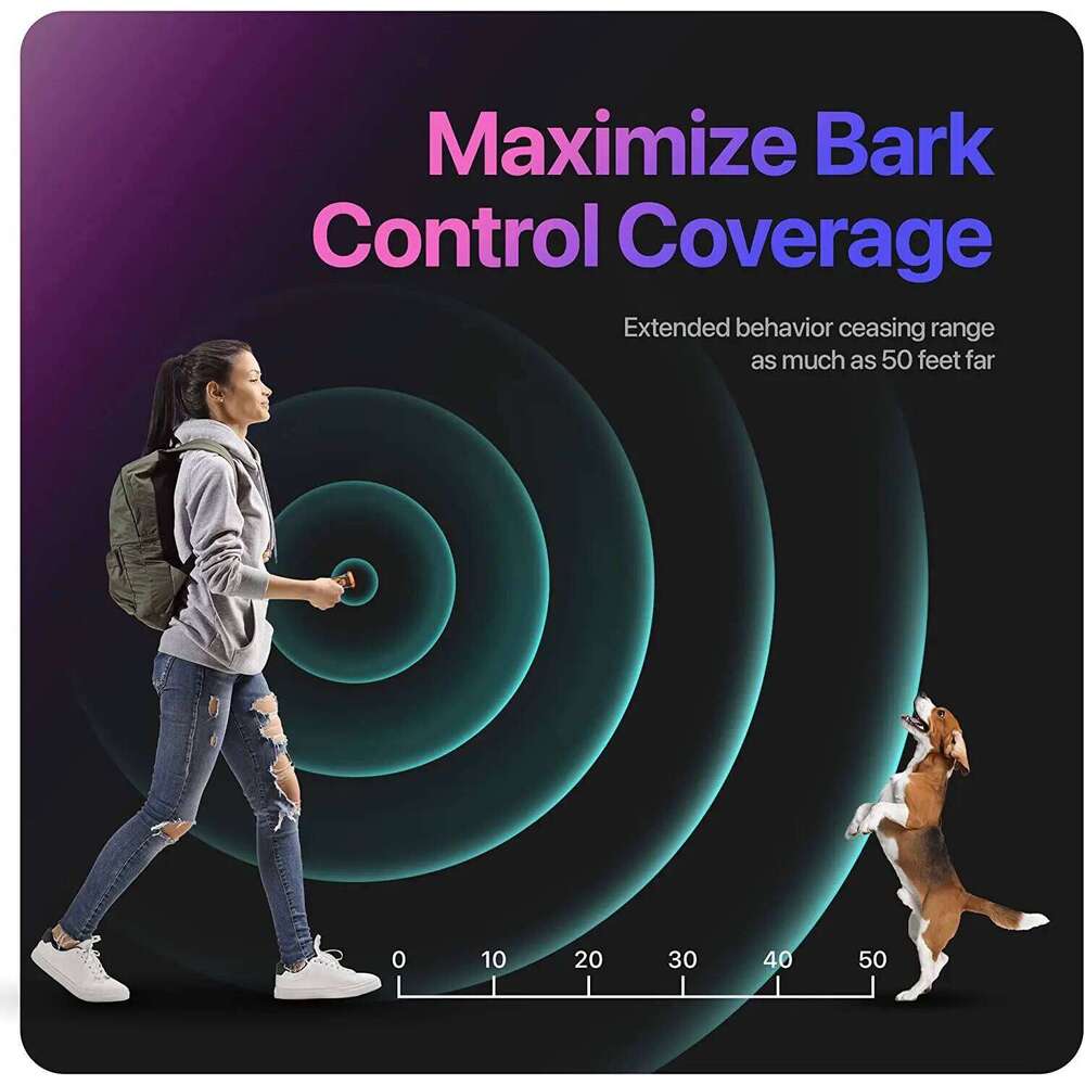 designer brand Release Pet Repeller Ultrasonic Training Rechargeable Anti Dog Bark Deterrent Device With LED Flashlight