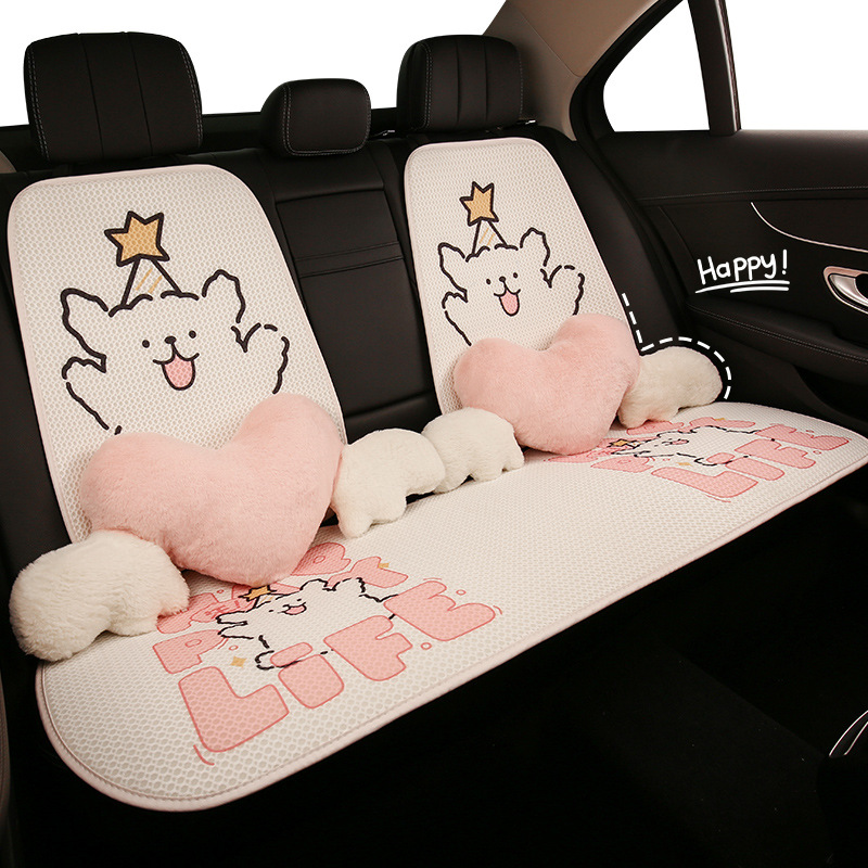 Designer Car Cushion Breathable Comfortable Four Season Universal Vehicle Seat Backrest Support Auto Accessory 250910