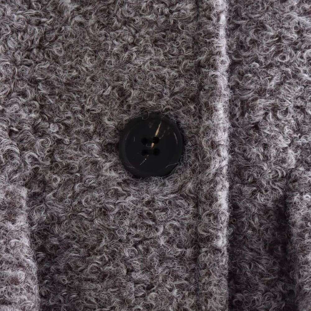 Autumn New Women's Single Breasted Large Pocket Jacket Version Woolen Coat B88626