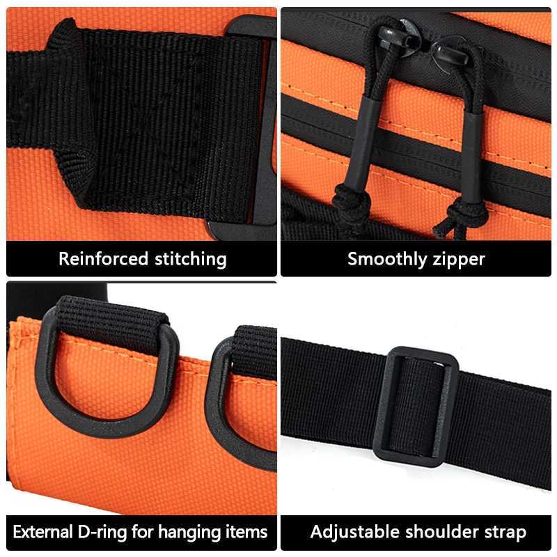 Multifunctional Fishing Chest Bag Men Molle Crossbody Pouch Nylon Outdoor Travel Fanny Waist Pack Daily Storage Shoulder Bags Z250911