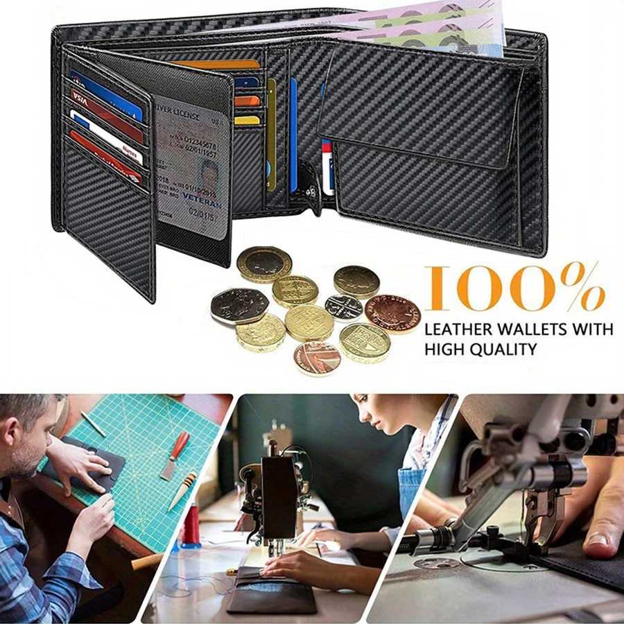 Mens Multifunctional Ultrathin RFID Blocking Wallet with 15 Credit Card Holders Wallet with Coin Pocket Ideal Gift for Boyfrie W250911