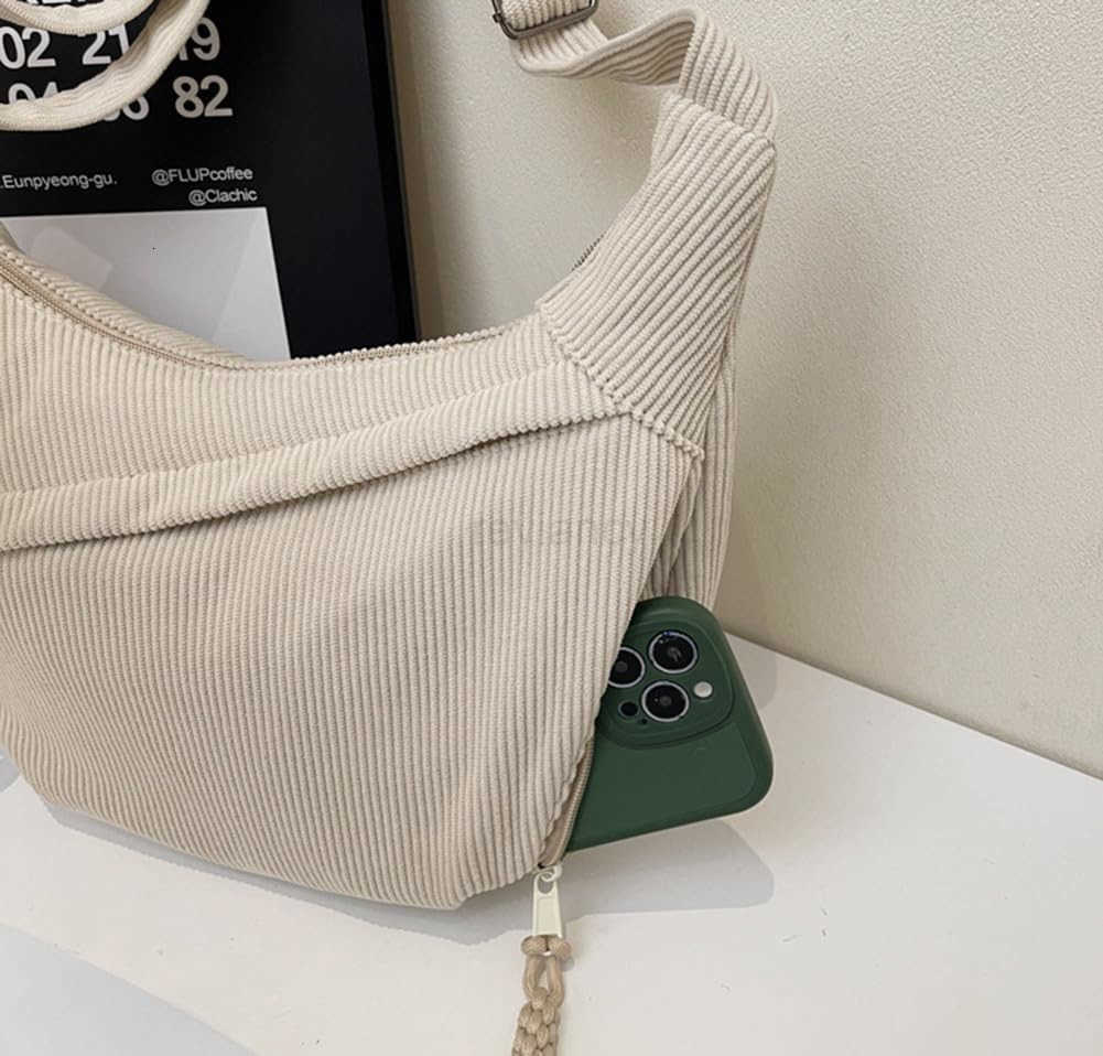 Nylon Crescent Crossbody Bag for Women Shoulder Tote Handbag Casual Sling Bag Dumpling Purse Bag for Outdoor TravelW250911