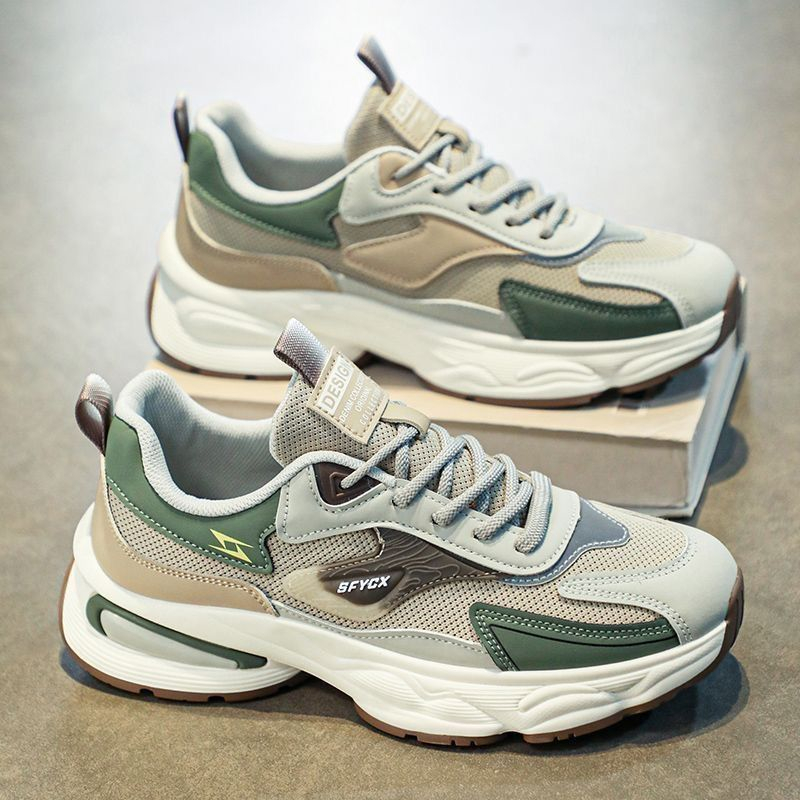 Free shipping designer Breathable versatile odor resistant wear-resistant mesh sports leisure thick soled teenage dad sneakers