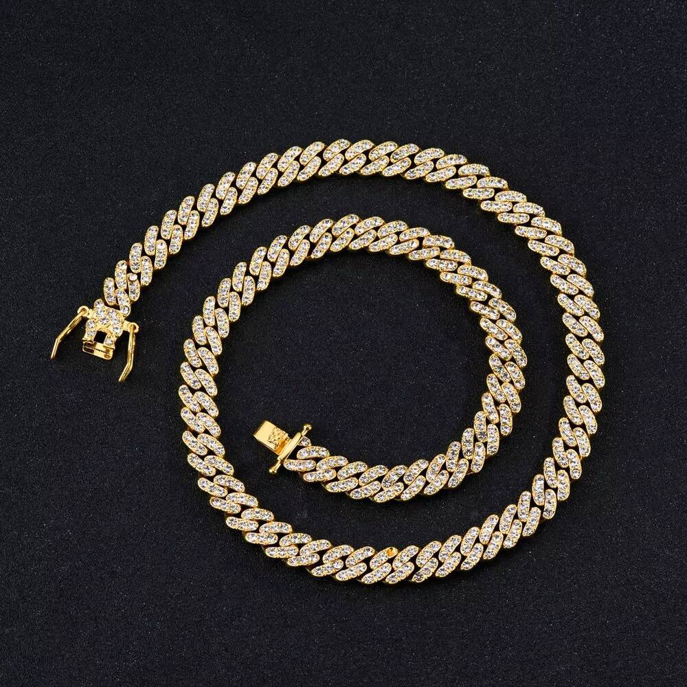 Men Miami Cuban Link Necklace Fashion Jewelry Hiphop Necklace Cuban Chain Necklace Shopify Dropshipping