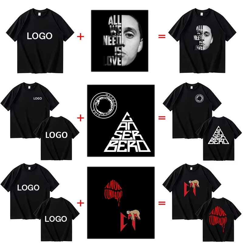 OEM Custom Brand Logo 100% Cotton 320GSM Heavyweight Oversized Men's T-Shirt | DTG Printing Blank Back | Wholesale Streetwear Hip Hop Style