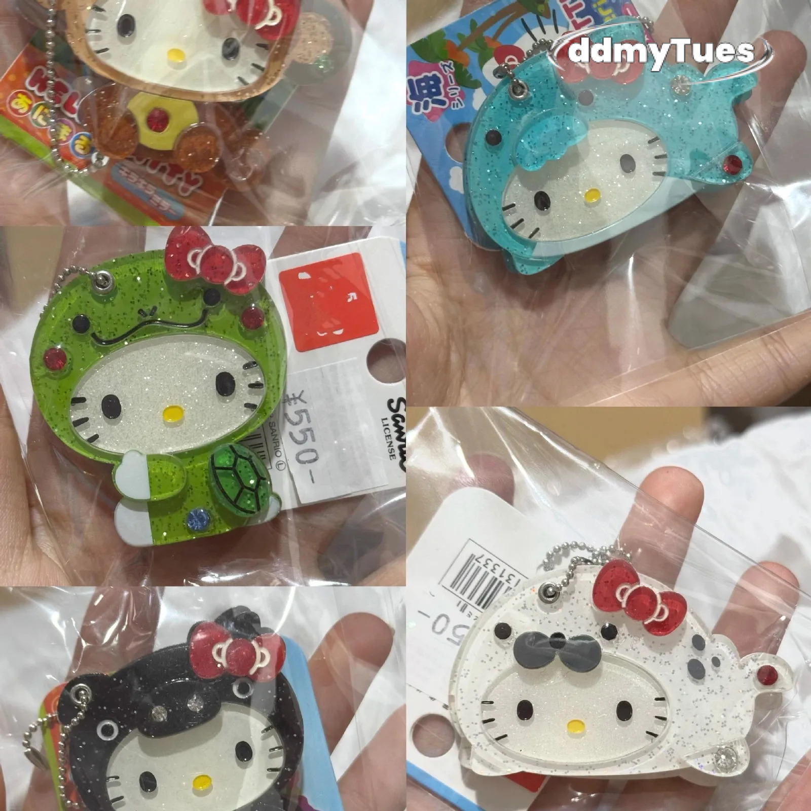 Portable Kawaii Makeup Keychain Cartoon Sliding Cover Mirror Keyring Bag Pendant Hanging Decoration250711 TUES