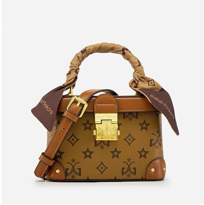 Free shipping Fashion box bag styling makeup bag hand-held diagonal cross bag retro vintage flower box