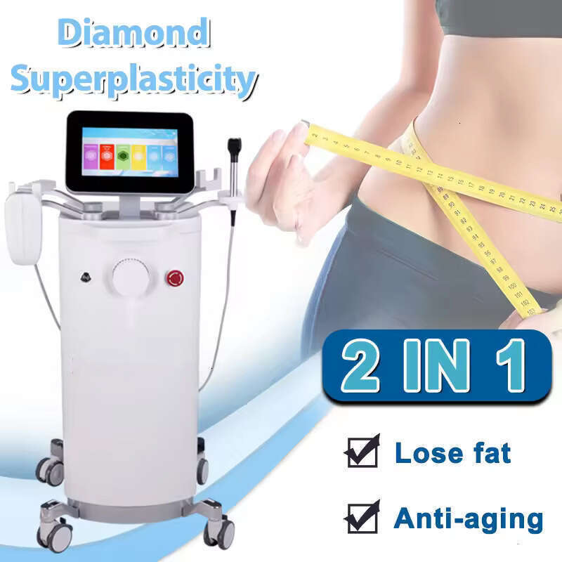 Hot Radiofrequency Bipolar RF Face Lifting Wrinkle Removal Diamond Superplasticity 2 Handles Fat Burning Lipolysis Non-Invasive Body Sculpting Anti-Ag