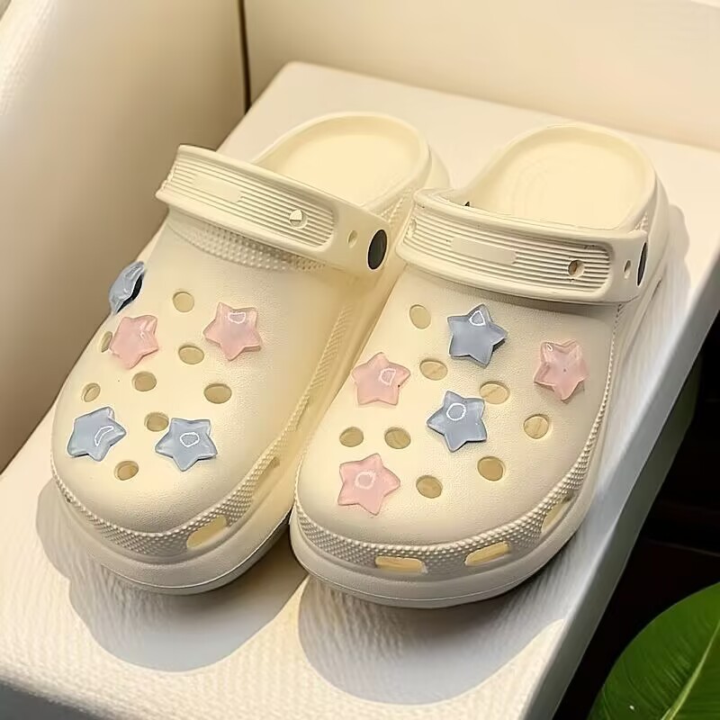 New 9-piece 5-piece pearl hole shoe charm designer DIY shiny shoes with stickers gifts Z250402