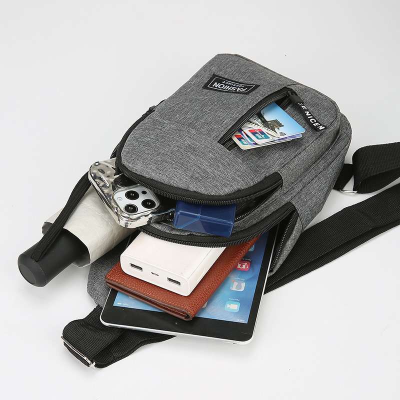 New Men S Oxford Cloth Chest Bag Multi Functional Sports Outdoor Free Shipping Casual Designer Bag Single Luxury Bag Shoulder Bag Small Crossbody Bag