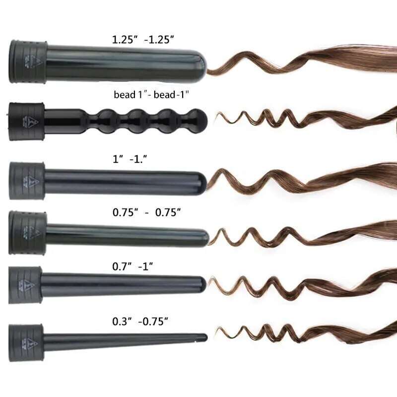 5 In 1 Professional Iron Waver Pear Flower Cone Electric Hair Curler Roller Curling Wand