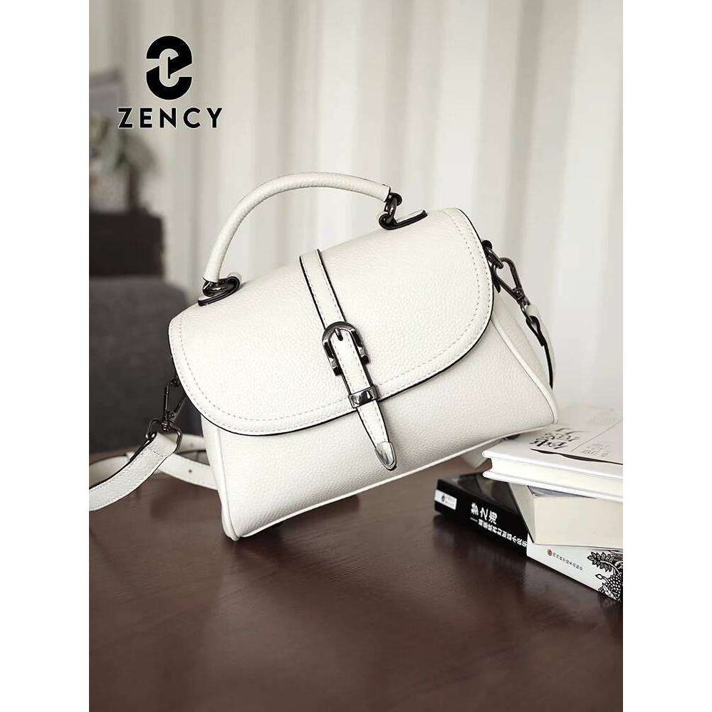 Zency Women S Genuine Leather Top Handle Simple Fashion Bag