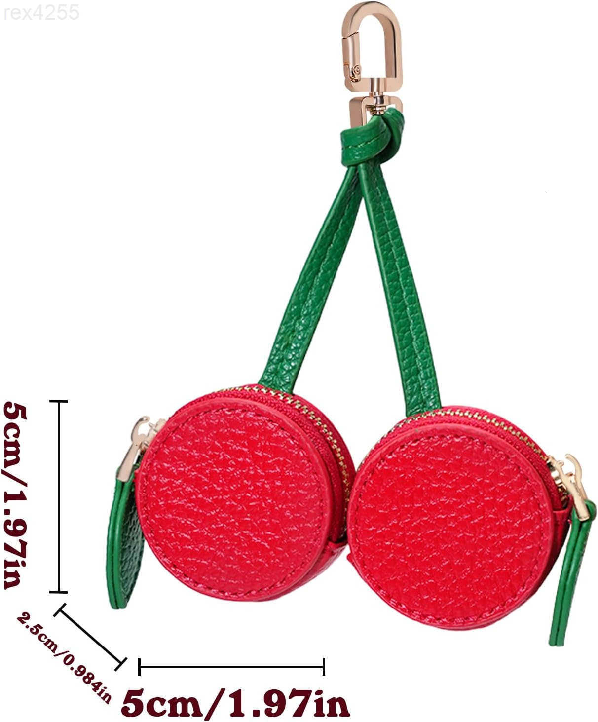Orange Mini Fruit Coin Purse Keychain Cute PU Leather Mini Pouch Fruit Bag Purse Charm for Handbags Wallets Accessories for Girls WomenW250911